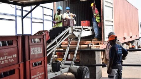 Sauterelle de chargement – chargement containers et camions