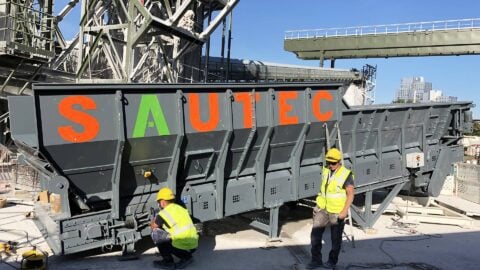 Trémie de réception sautec – réception sable et agrégats