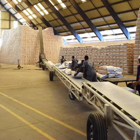 Conveying and handling of sugar bags in Africa