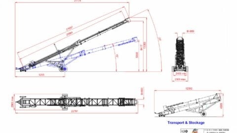 Plan convoyeur mobile 21m repliable – sautec