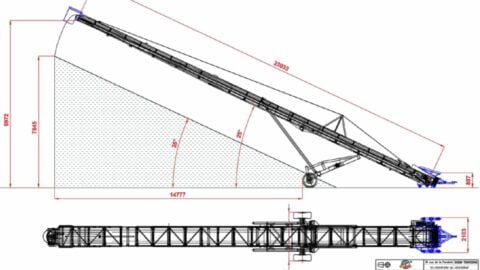 Plan convoyeur mobile 23m – sautec