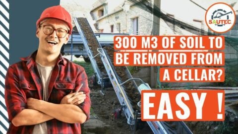 300 m3 of soil removed from a cellar without effort.